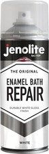 Jenolite Bath Enamel Paint Bathroom Repair Touch-Up White Gloss - 400ml