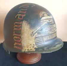 WW2 American MI Helmet Shell Relic Dedicated to the Fighting in Normandy in 1944
