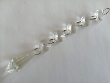5 +1 Icicle Chandelier Crystals Glass Lamp Prisms Parts Drops Pendants Spares