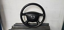 MAZDA MX5 4 SPOKE STEERING WHEEL / BLACK / OEM / MK2 & 2.5 (1998 to 2005)