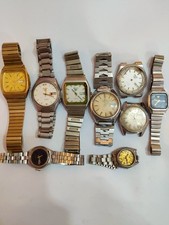 Lot of 9 Seiko Watches–6 Men’s +3 Women’s–Japan Made Vintage Scrap Watch Lot