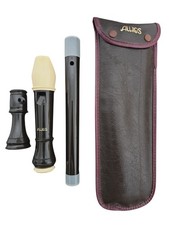 Aulos Alto Recorder with Case & Fingering Chart – 3 Piece – Made in Japan