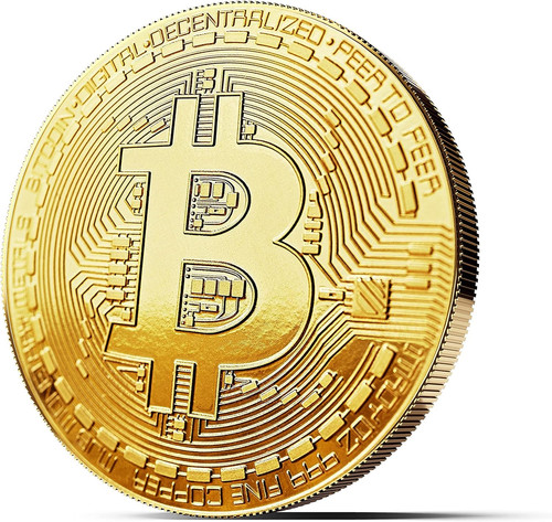 Physical bitcoin plated with - physical,