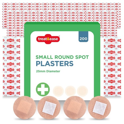 200 round spot plasters - round,