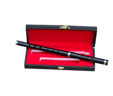 Irish Black Flute Two Parts Rosewood Packed In Wooden Standard Size Carry Case