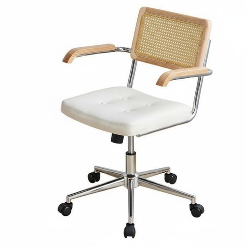Rattan back swivel chair retro - rattan,