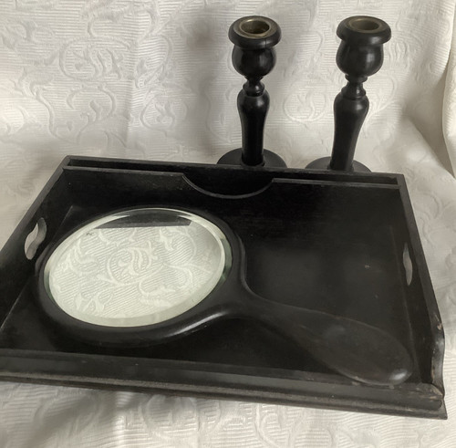 Vintage ebony wood dressing - vintage,