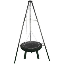 Tripod Outdoor Fire Pit BBQ Round Bowl Garden Patio Extra Large Barbecue Grill