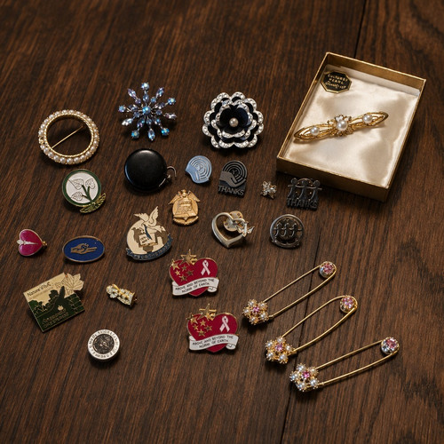 Mixed lot vintage pins - vintage,