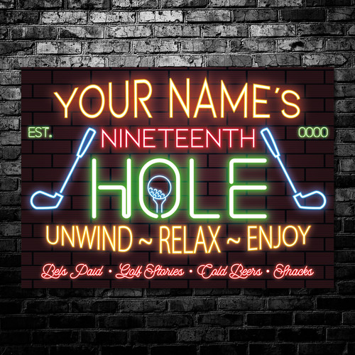 Personalised 19th hole metal - personalised,