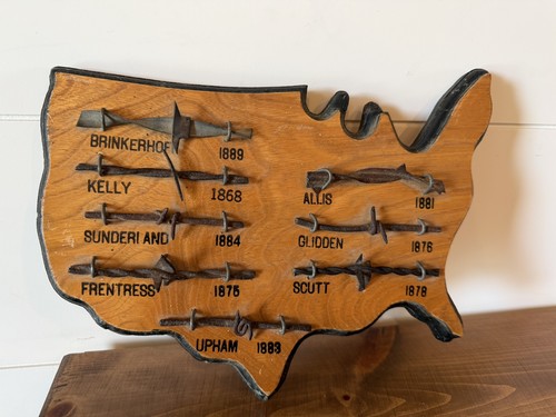 Vintage barbed wire display - vintage,