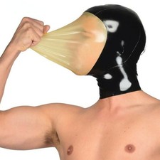 Latex Rubber Hood Mask Back