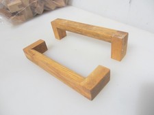 Retro Wooden Cupboard Door Handles Drawer Pulls Old Cabinet Wood 5.5" Pair