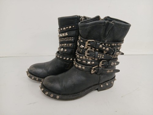 Ladies biker black leather - ladies,