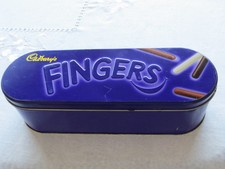 Vintage Purple Cadburys Fingers Tin  Purple Chocolate Biscuits Storage Tin