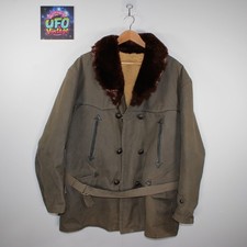 Vintage 1940s French Canadienne Barnstormer Mackinaw Canvas Jacket XL WW2 Style