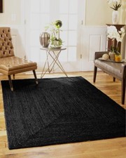 Rug Runner Black Jute