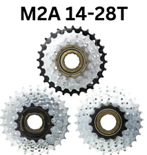 SunRace Freewheel 5/6/7 Speed M2A 14-28 Tooth Black+Zinc Screw On Hub - H