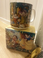 Disney Vintage Snow White the Seven Dwarfs Tea Coffee Mug Walt Disney Classics