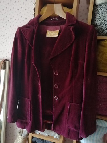 Burgundy velvet velour retro - velvet/velour,
