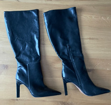 Black high heel boots size 11 UK knee high new with tags