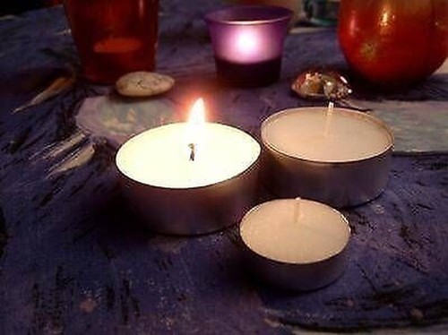 Jumbo tealights 6cm white - 6cm,