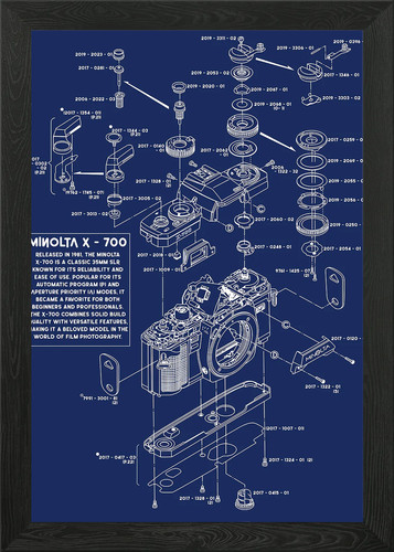 Minolta 700 camera - minolta, blueprint