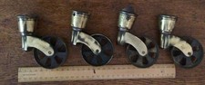 Victorian Wheel Castors  Large Solid Brass Rare