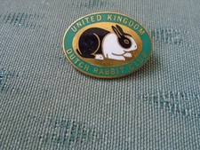 VINTAGE UNITED KINGDOM DUTCH RABBIT CLUB - ENAMEL PIN BADGE - H W MILLER