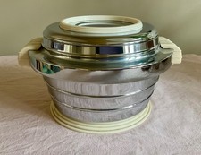 Art Deco chrome plated, cream