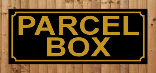 Parcel box sign - parcel,