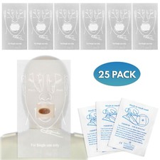 25 Pack CPR Face Shield Mask