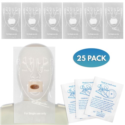 Pack cpr face shield mask - face,