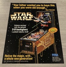 Sega Star Wars Arcade Pinball Flyer, Advert