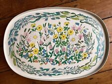 Vintage Large Tray Melamine Floral 1970s Retro Homeware