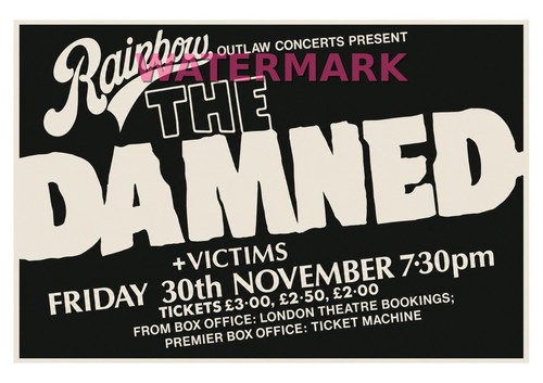 The damned gig poster print - damned,