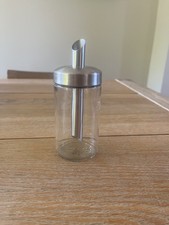 IKEA DOLD 6" Small Portion Glass Sugar Dispenser Shaker Pourer w Lid & Spout