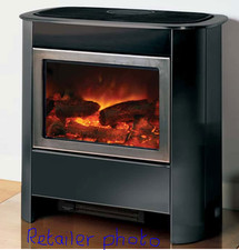Gazco Manhattan Electric Stove – Black & Brushed Steel – Bath/Bristol delivery