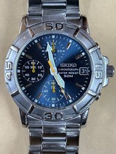 Seiko chronograph dark blue - seiko,