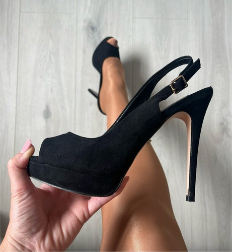 Faith black faux - faux, suede
