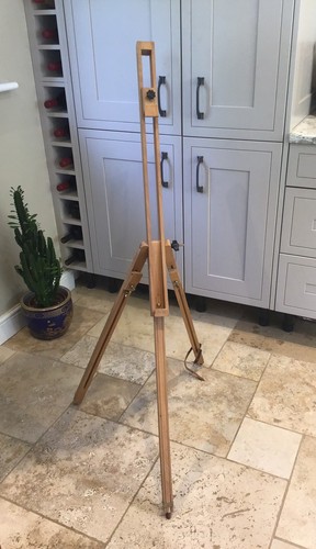 Vintage wooden floor easel - vintage,