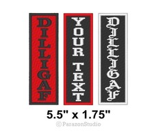 Custom Embroidered Vertical