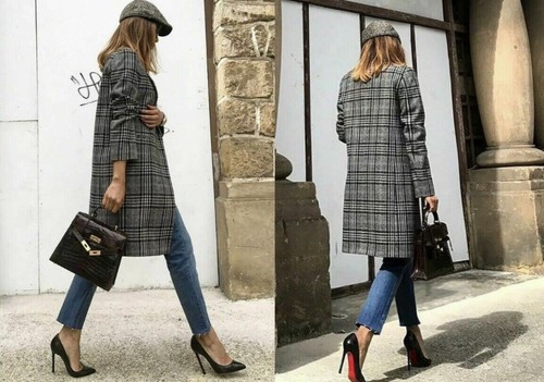 Zara wool check red - wool,