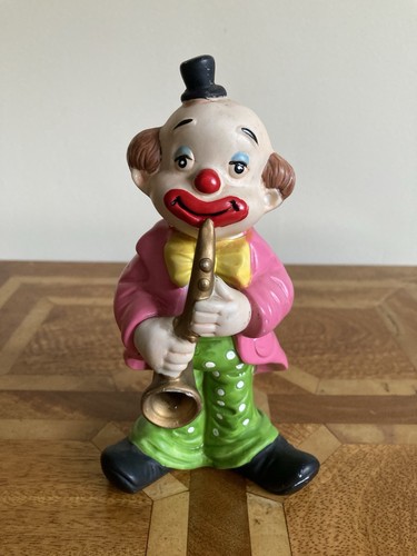 Vintage porcelain clown - vintage,