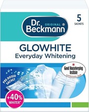 Dr. Beckmann Glowhite | maintains brighter white laundry | 5 In-Wash Sachets