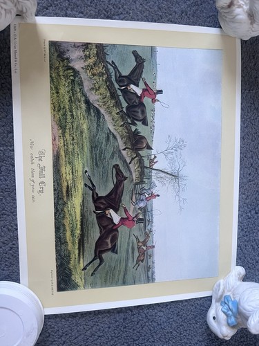 Four vintage hunting - hunting, prints