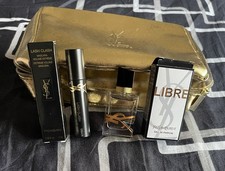 Ysl beaute gold makeup bag - makeup,