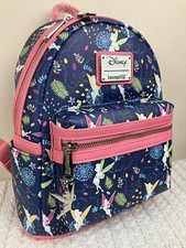 Loungefly Disney Tinkerbell PINK glow in dark mini backpack RARE New with tag