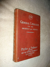 PRYKE & PALMER GENERAL CATALOGUE for ARCHITECT & BUILDER. circa 1930s. HARDBACK