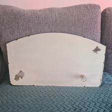 Vintage Hand Painted Unframed Bevelled Mirror